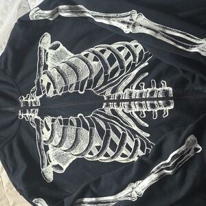 Hot Topic Social Collision Skeleton Zip Up
